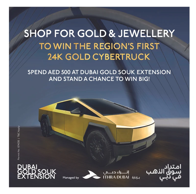 24K Gold Cybertruck, original campaign artwork